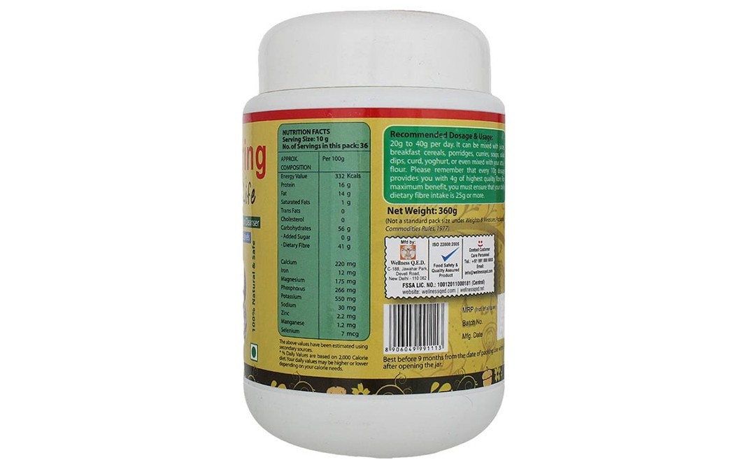 Wellspring Fibre-O-Life    Plastic Jar  360 grams